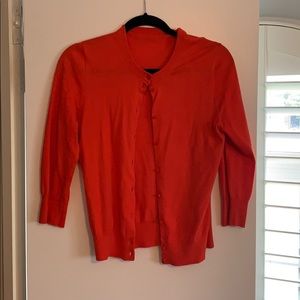 J. Crew orange cardigan